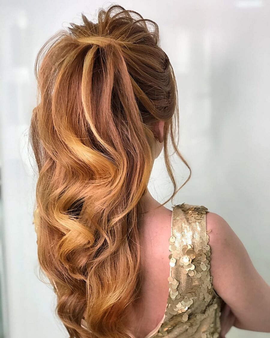 Penteado solto feito por Rogério Krisan